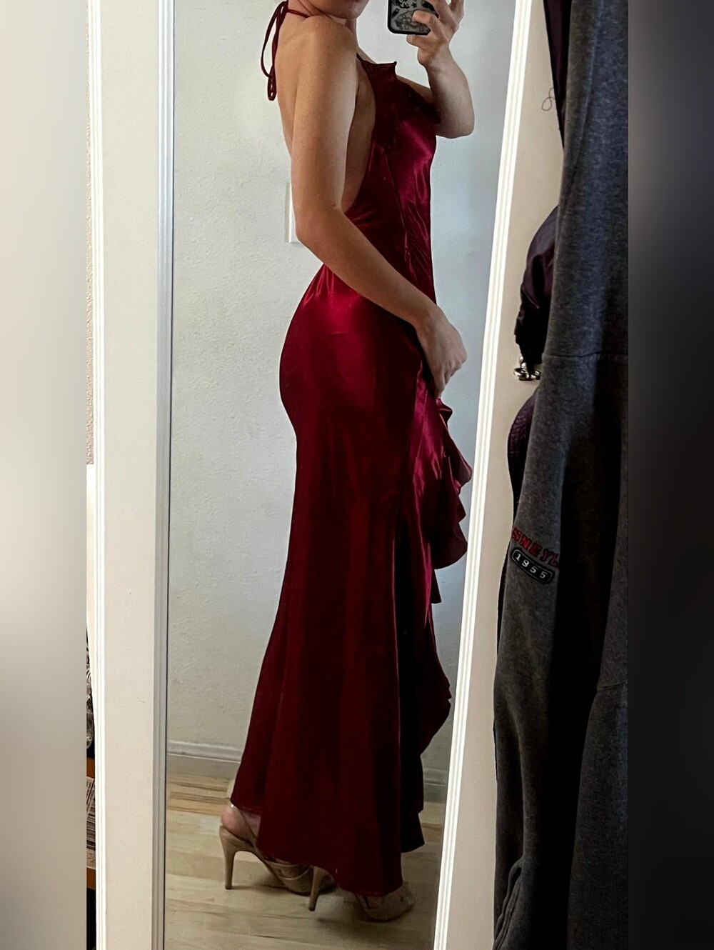 NWT Widow x Dolls Kill Envy Appeal Red Satin Maxi Dress Size XS - Picture 10 of 11